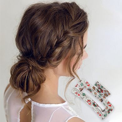 Christmas Beige Elder Hair Clips for Christmas 3.35"x1.77"x1.57" Assorted Color