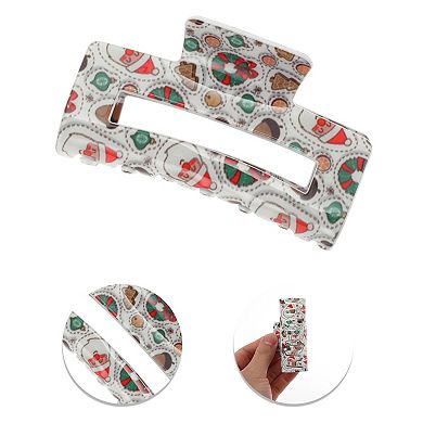 Christmas Beige Elder Hair Clips for Christmas 3.35"x1.77"x1.57" Assorted Color