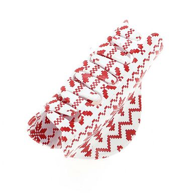 Semicircle Snowflake Tree Hair Clips for Christmas 3.35"x1.77"x1.42" Red White