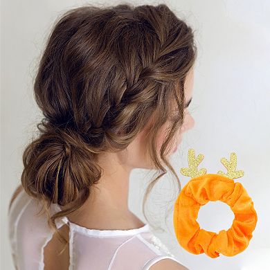 Christmas Hair Scrunchies Antlers for Christmas 1 Pc