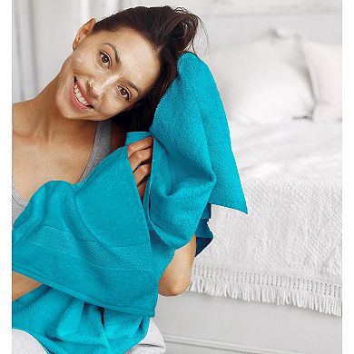 White Classic Luxury Cotton Bath Towels Set of 4, Quick Dry Bathroom Towels 4 Pack - 27x54"