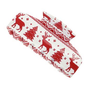Christmas Elk Tree Square Hair Clips for Christmas 3.35"x1.77"x1.97" Red White