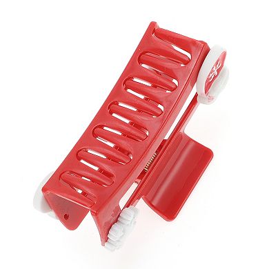 Square Gloves Snowflakes Hair Clips for Christmas 3.35"x1.77"x1.57" Red 1 Pc