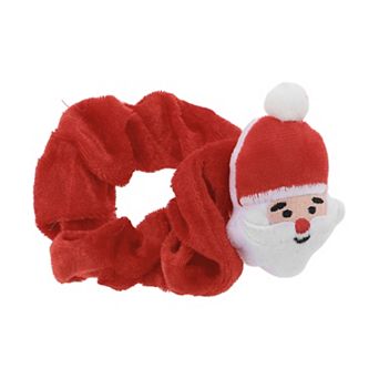 Christmas Hair Ties Claus for Christmas Red White 1 pc