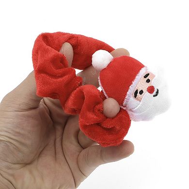 Christmas Hair Ties Claus for Christmas Red White 1 Pc