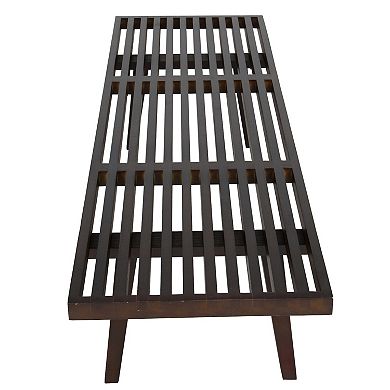 LeisureMod Mid-Century Inwood Platform Bench - 5 Feet