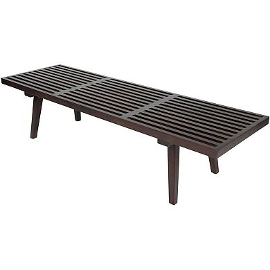 LeisureMod Mid-Century Inwood Platform Bench - 5 Feet