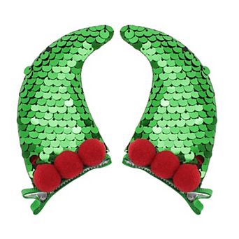 Christmas Santa Hat Hair Clips for Christmas 2.17"x1.18"x3.54" 1 Pair