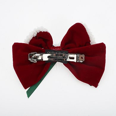 Christmas Hair Clips Sable Bow for Christmas 5.51"x4.33" Red White 1 Pc
