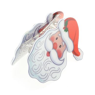 Christmas Cherry Old Man Hair Clips for Christmas 2.76"x1.97"x1.97" Red White