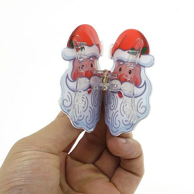 Christmas Cherry Old Man Hair Clips for Christmas 2.76"x1.97"x1.97" Red White