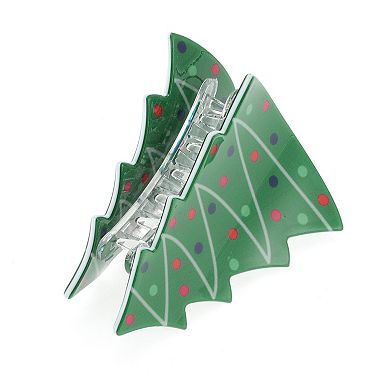 Christmas Tree Hair Clips for Christmas 2.76"x2.36"x1.87" Green 1 Pc