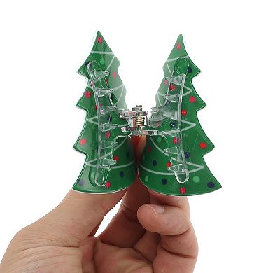 Christmas Tree Hair Clips for Christmas 2.76"x2.36"x1.87" Green 1 Pc
