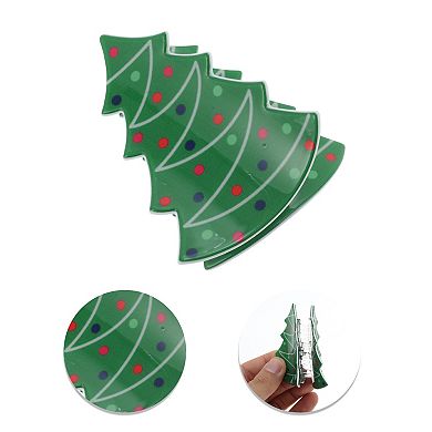 Christmas Tree Hair Clips for Christmas 2.76"x2.36"x1.87" Green 1 Pc