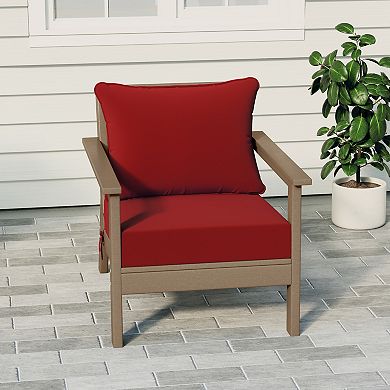 Outdoor Modern HDPE Patio Club Chair with Deep Seat Cushions