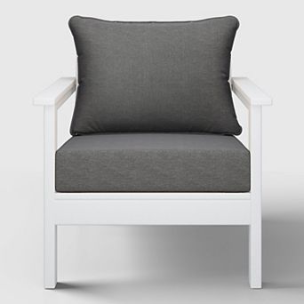 Outdoor Modern HDPE Patio Club Chair with Deep Seat Cushions