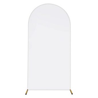 3.28x6.56FT White Spandex Wedding Arch Cover Elastic Double-Sided Backdrop