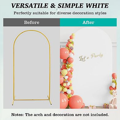 3.28x6.56FT White Spandex Wedding Arch Cover Elastic Double-Sided Backdrop