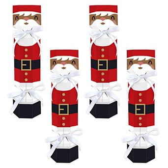 Big Dot of Happiness Jolly Santa Claus Christmas Party Table Favors - DIY Cracker Boxes - 12 ct