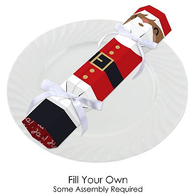 Big Dot of Happiness Jolly Santa Claus Christmas Party Table Favors - DIY Cracker Boxes - 12 Ct