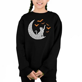 Lunar Bats - Girl's Word Art Crewneck Sweatshirt