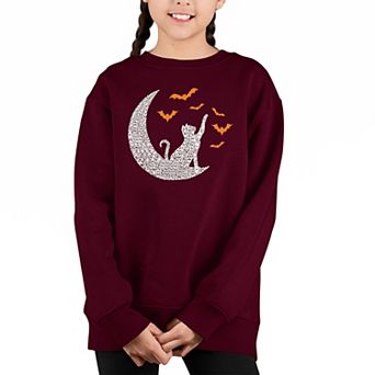 Lunar Bats - Girl's Word Art Crewneck Sweatshirt