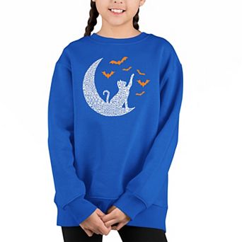 Lunar Bats - Girl's Word Art Crewneck Sweatshirt