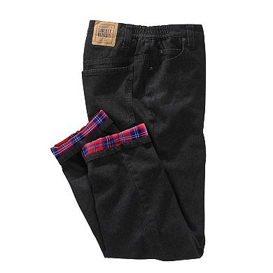 Liberty Blues by KingSize Men's Big & Tall Flannel-Lined Side-Elastic Jeans