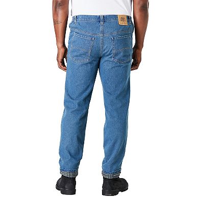 Liberty Blues by KingSize Men's Big & Tall Flannel-Lined Side-Elastic Jeans