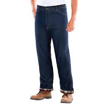 Liberty Blues by KingSize Men's Big & Tall Flannel-Lined Side-Elastic Jeans