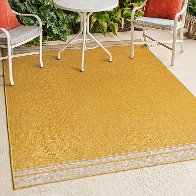Alda Modern Minimalist Mingled Solid Indoor/outdoor Area Rug