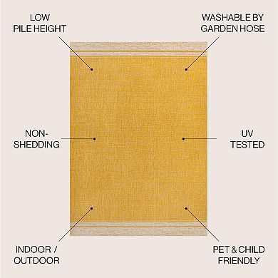 Alda Modern Minimalist Mingled Solid Indoor/outdoor Area Rug