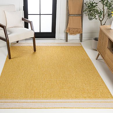 Alda Modern Minimalist Mingled Solid Indoor/outdoor Area Rug