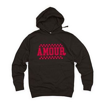 Amour Distressed Checkered Hoodie