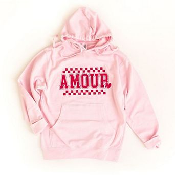 Amour Distressed Checkered Hoodie
