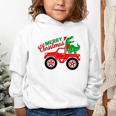 Christmas Dino Truck - Toddler Hoodie