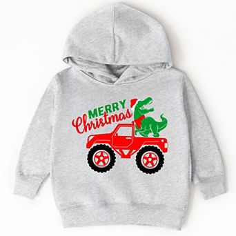 Christmas Dino Truck - Toddler Hoodie