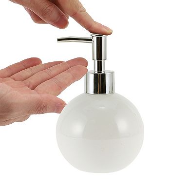 Simple Round Soap Pump Dispenser for Bathroom Hotel Laundry Rooms 300ml 1 Pcs