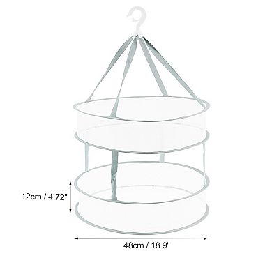 Durable Double Layer Clothes Drying Basket for Balcony 4.72"x18.9" 55L