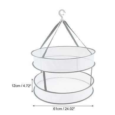 Durable Double Layer Clothes Drying Basket for Balcony 4.72"x24.02" 89L