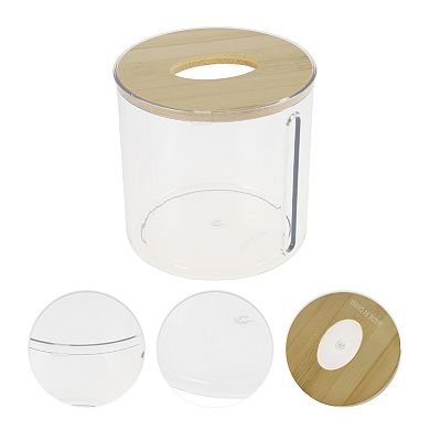 1 Pcs Convenient Round Tissue Box Holder for Living Room Table Desk Office