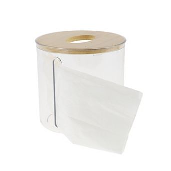 1 pc Convenient Round Tissue Box Holder for Living Room Table Desk Office