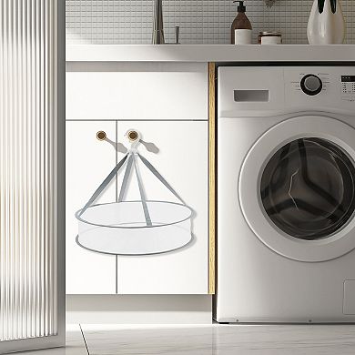 Durable Single Layer Clothes Drying Basket for Balcony 4.72"x18.9" 27L