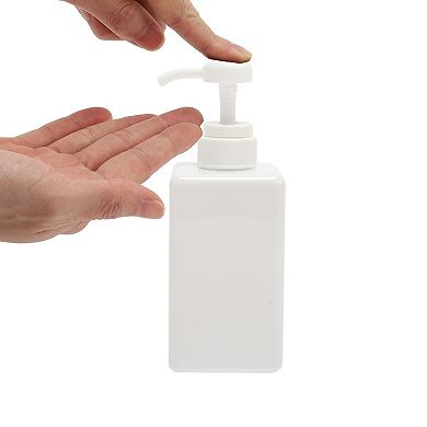 Simple Square Soap Pump Dispenser for Bathroom Laundry Rooms 450ml 1 Pcs