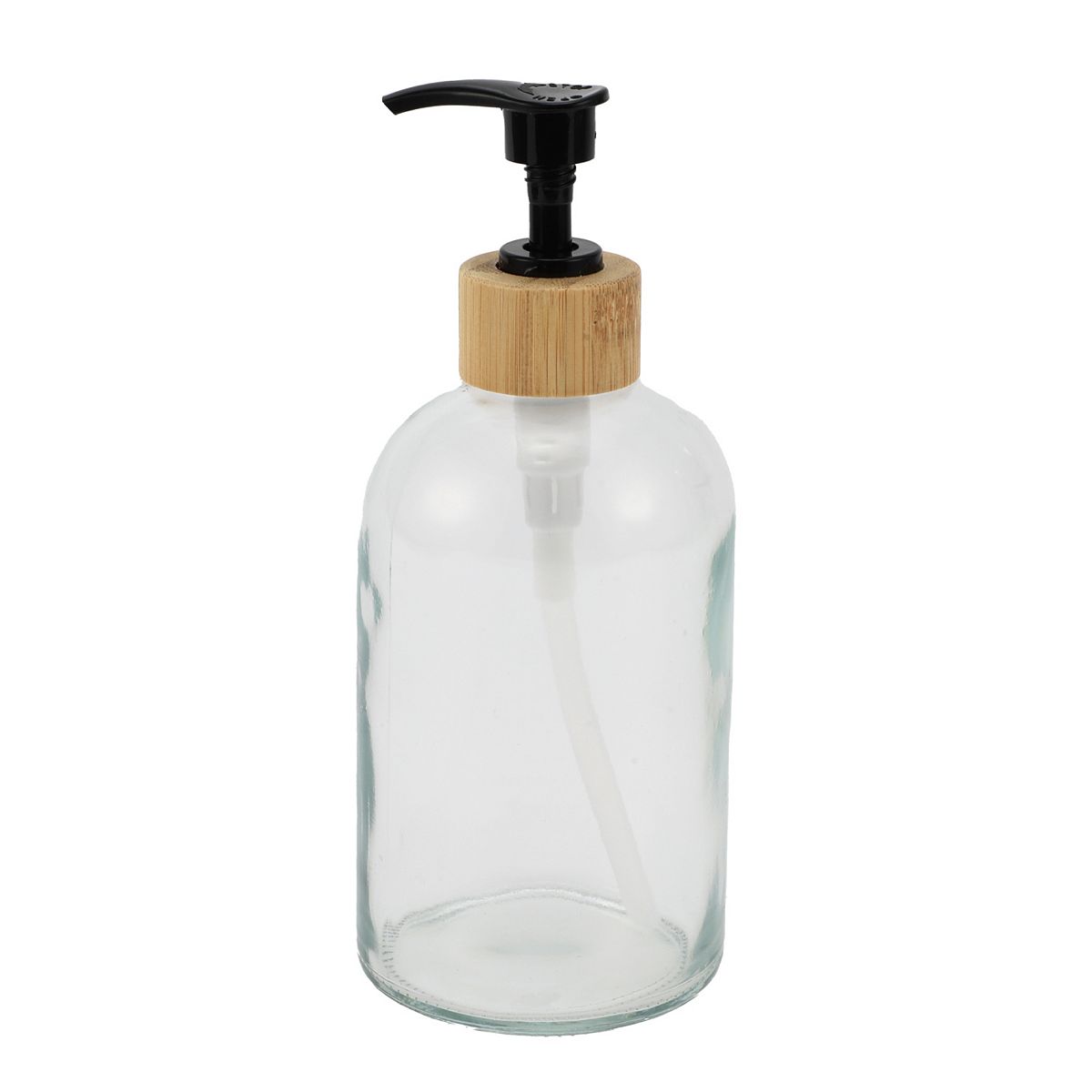 Classic Cylindrical Soap Pump Dispenser for Laundry Room Hotel 400ml 1 Pcs - Clear