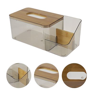 1 Pc Convenient Divided Tissue Box Holder for Living Room Table Desk Office