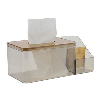 1 pc Convenient Divided Tissue Box Holder for Living Room Table Desk Office