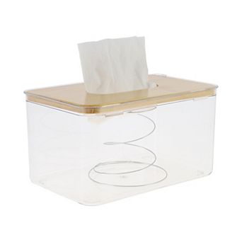 1 pc Waterproof Medium Square Tissue Box for Living Room Table Desk Office