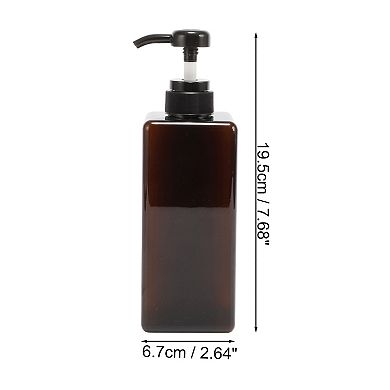 Simple Square Soap Pump Dispenser for Bathroom Laundry Rooms 650ml 1 Pcs