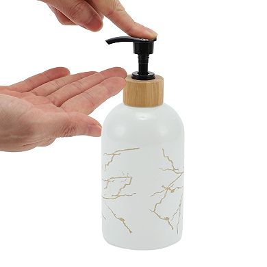 Simple Cylindrical Soap Pump Dispenser for Bathroom Hotel Motel 400ml 1 Pcs